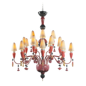 Lampada a sospensione Ivy e Seed Lladrò in porcellana 138x115 cm