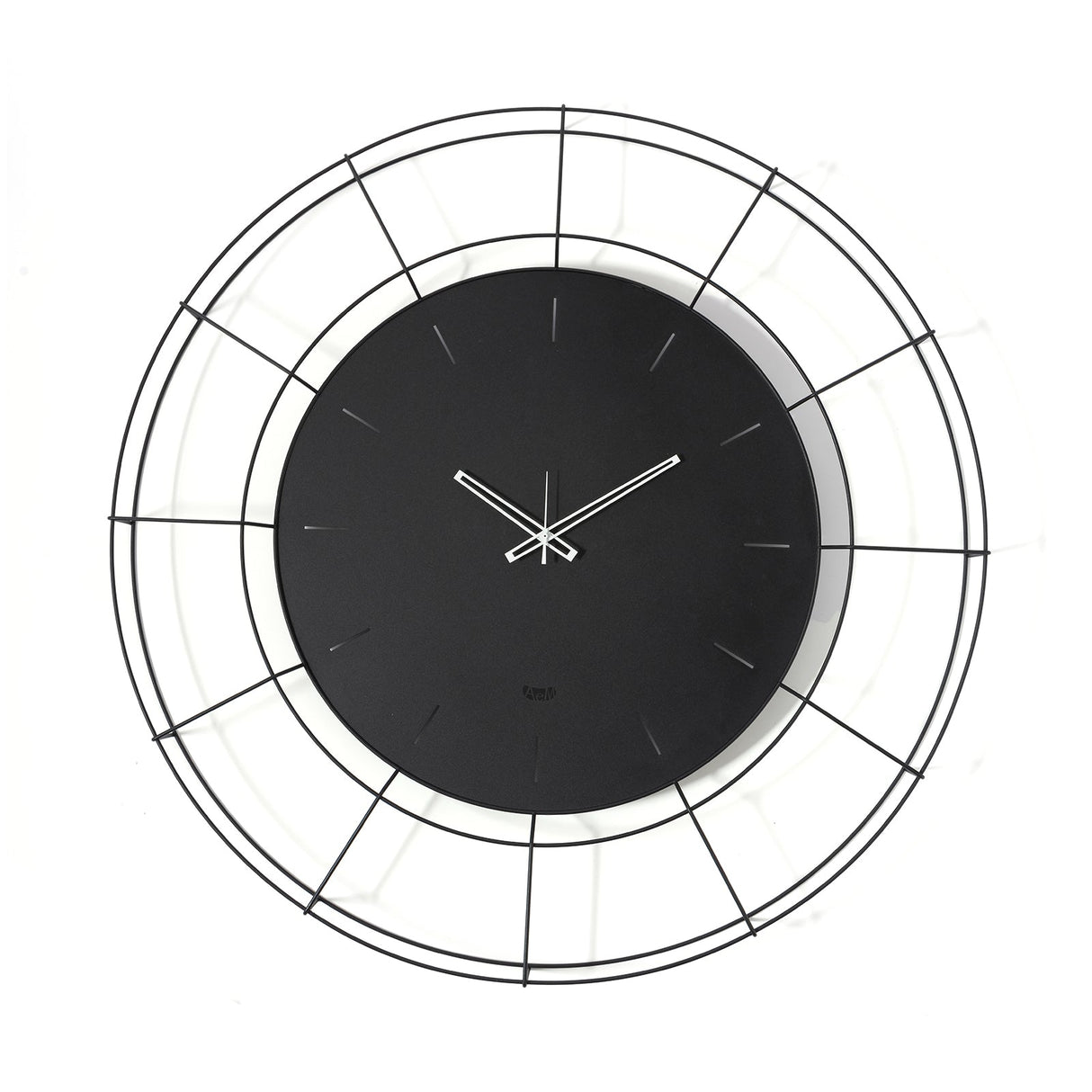 Orologio da parete Nudo Arti e Mestieri in ferro nero 94x94 cm