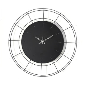Orologio da parete Nudo Arti e Mestieri in ferro nero 94x94 cm