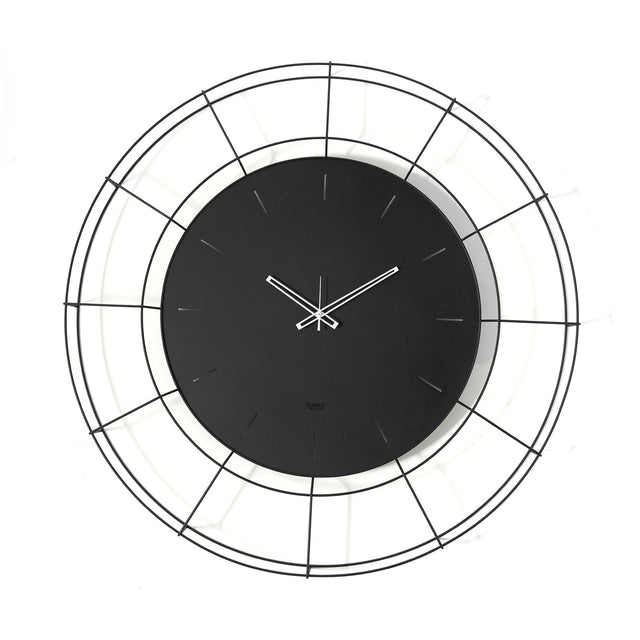 Orologio da parete Nudo Arti e Mestieri in ferro nero 94x94 cm