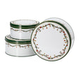 Set 3 scatole per biscotti Hutschenreuther in latta con decori natalizi