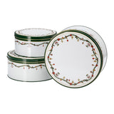 Set 3 scatole per biscotti Hutschenreuther in latta con decori natalizi