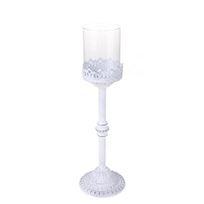 Candelabro Liberty Bianchi Dino in metallo bianco 42 cm
