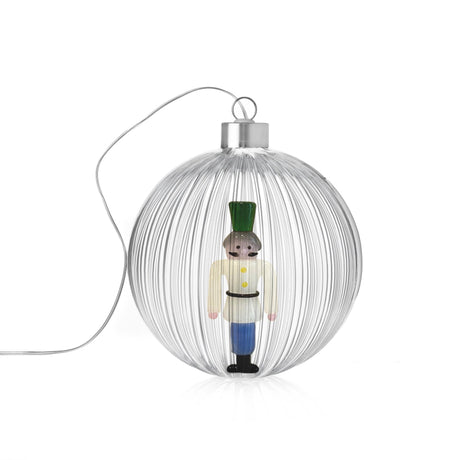 Pallina di Natale Schiaccianoci Ichendorf in vetro borosilicato 12 cm