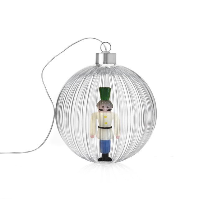 Pallina di Natale Schiaccianoci Ichendorf in vetro borosilicato 12 cm