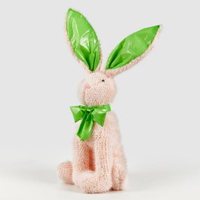 Coniglio di Pasqua EDG in tessuto rosa altezza 60 cm