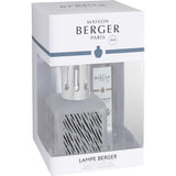 Lampada catalitica Lampe Berger in vetro laccato bianco e nero 13 cm