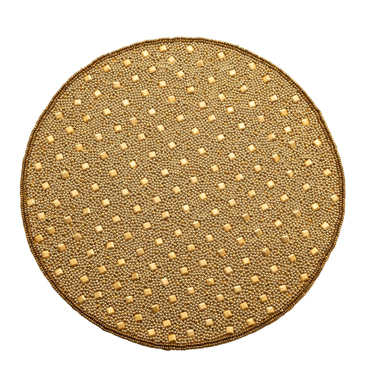 Tovaglietta rotonda Palais Royal in tessuto con ricami oro 35 cm