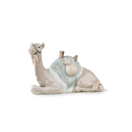 Statuina cammello Natività Lladrò in porcellana decorata 15x22 cm