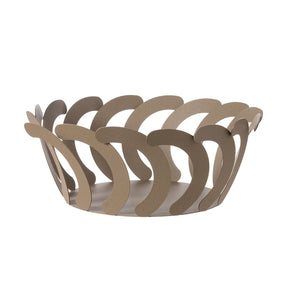 Centrotavola Mambo Arti & Mestieri in ferro beige 10,5x21 cm
