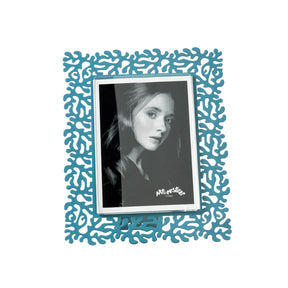 Portafoto Corallo Arti & Mestieri in ferro blu 22x17 cm