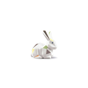 Statuetta Coniglio Lladrò in porcellana geometrica collezione Origami 12x13 cm
