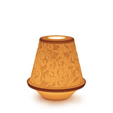 Lampada Litofania Pizzo Lladrò in porcellana con decori 11x10 cm