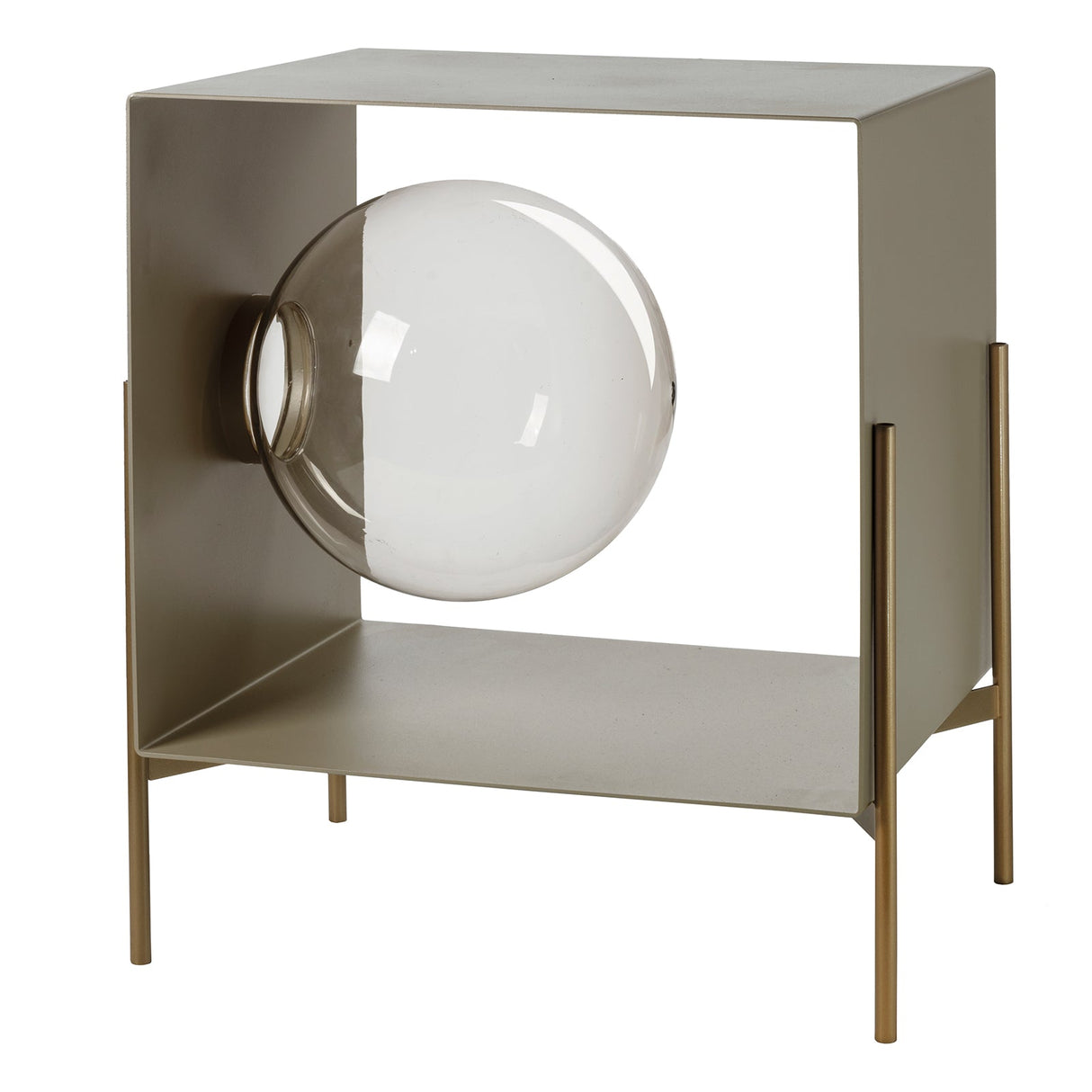 Credenza Globe Arti & Mestieri in metallo laccato colore sabbia oro
