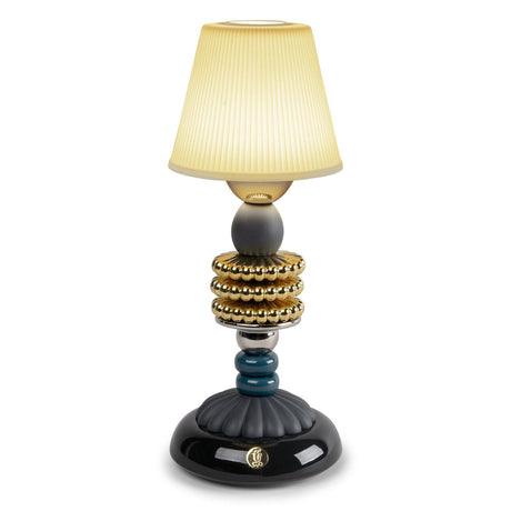 Lampada da tavolo Firefly Lladrò in porcellana decori metallizzati 30x12 cm