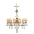 Lampadario Belle De Nuit Lladrò in porcellana color oro 100x65 cm