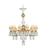 Lampadario Belle De Nuit Lladrò in porcellana color oro 100x65 cm