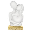 Scultura coppia in abbraccio Bongelli Preziosi in metallo dorato 19 cm