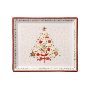 Piatto pasticcini Winter Bakery Delight Villeroy & Boch in porcellana 27x22 cm