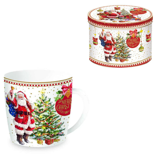 Tazza Mug Christmas Memories Easy Life in porcellana con decoro natalizio