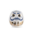 Statuina Daruma blu Lladrò in porcellana lucida 12x12 cm