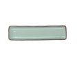 Vassoio rettangolare Rose & Tulipani in stoneware con bordo dorato 32x8 cm