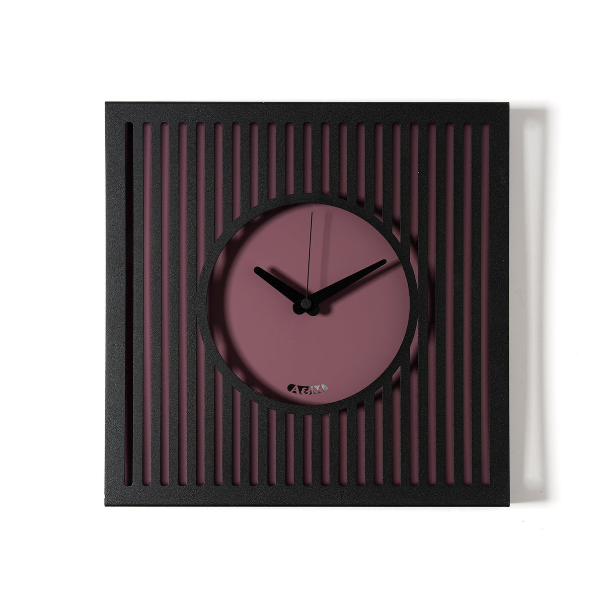 Orologio da parete Tiffany Arti & Mestieri in ferro nero viola 35x35 cm