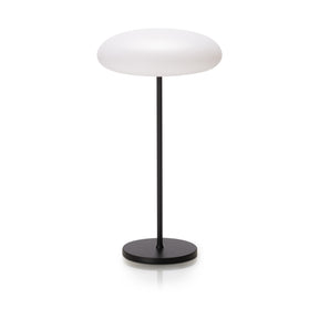 Lampada Frisbee Palais Royal in metallo nero ricaricabile 18x33 cm