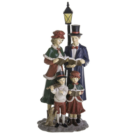 Statua Coro Natalizio Bianchi Dino in resina decorata 30 cm