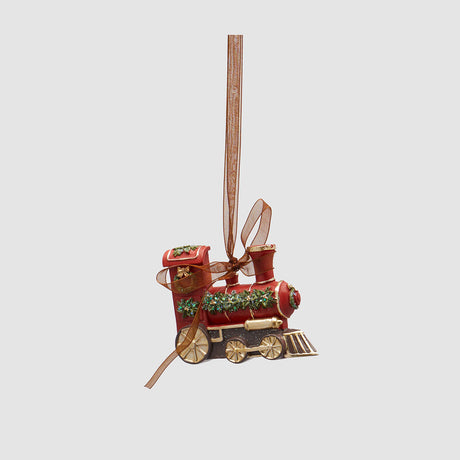 Addobbo treno Natale EDG in resina decorata 9 cm
