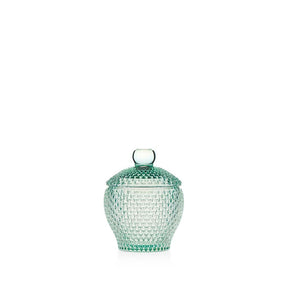 Scatola portabonbon Emò Italia in vetro verde 11x8 cm