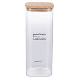 Barattolo pasta lunga Villa D'Este in vetro con coperchio in bambù 26 cm