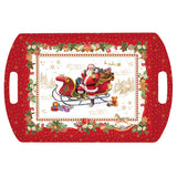 Vassoio con manici Easy Life in melamina decoro natalizio 52x35 cm