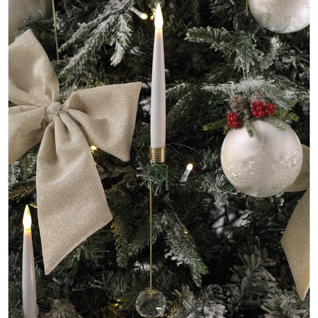 Set 10 candele LED Mascagni Casa in vetro con palla diamante 31,5 cm