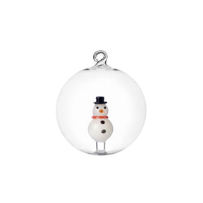 Pallina con pupazzo di neve Ichendorf in vetro borosilicato 8 cm