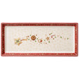Piatto torta rettangolare Villeroy & Boch in porcellana decorata 39x17 cm