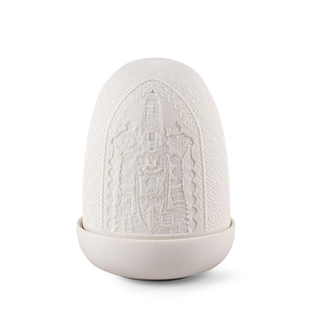 Lampada da tavolo Lord Balaji Lladrò in porcellana litofania 15x11 cm