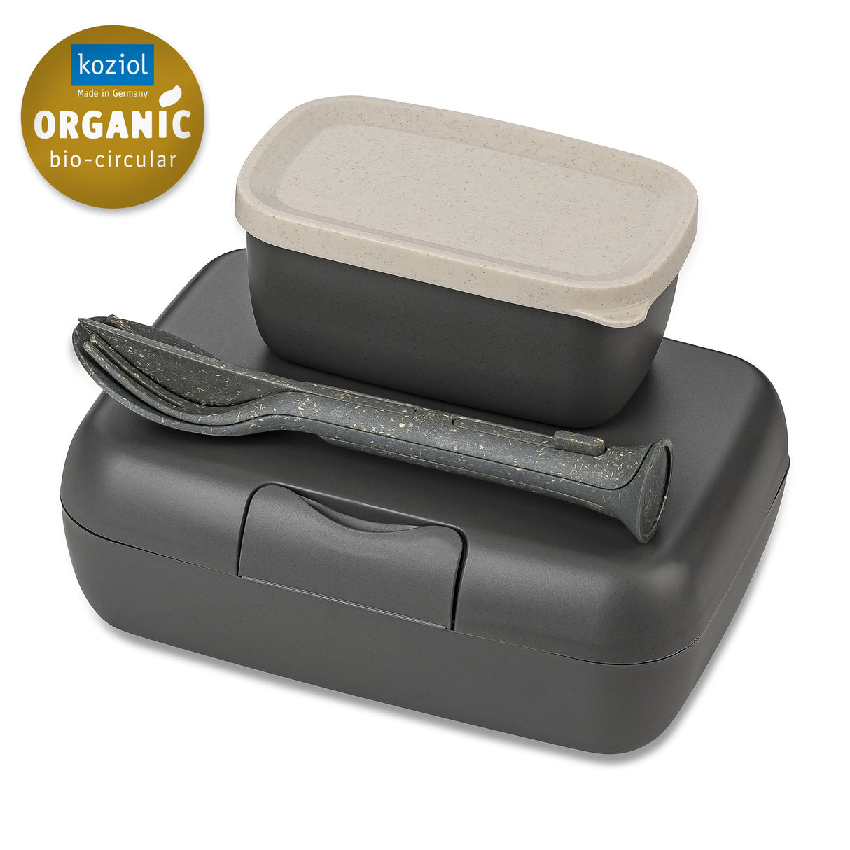 Set portapranzo Candy Ready Koziol in termoplastico grigio 19x14 cm