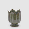 Vaso Freaky tulipano EDG in ceramica verde 19x16 cm