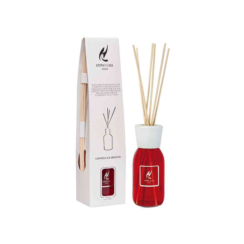 Diffusore a bastoncini Hypno Casa fragranza Cannella e Arancio 100 ml