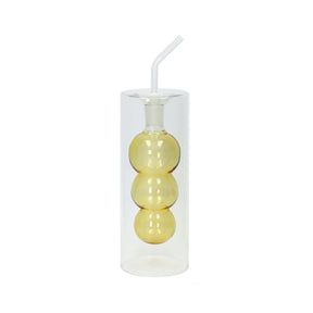 Oliera Bubble Brandani in vetro trasparente con interno giallo 200 ml