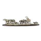 Scultura Savana Africana Lladrò in porcellana decorata 120x29 cm