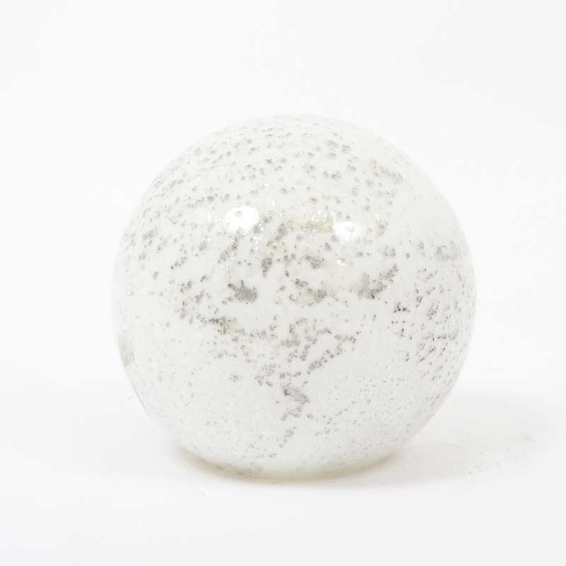 Lampada da tavolo Volcanique Drimmer in vetro bianco rotonda 20 cm