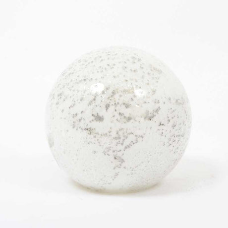 Lampada da tavolo Volcanique Drimmer in vetro bianco rotonda 20 cm