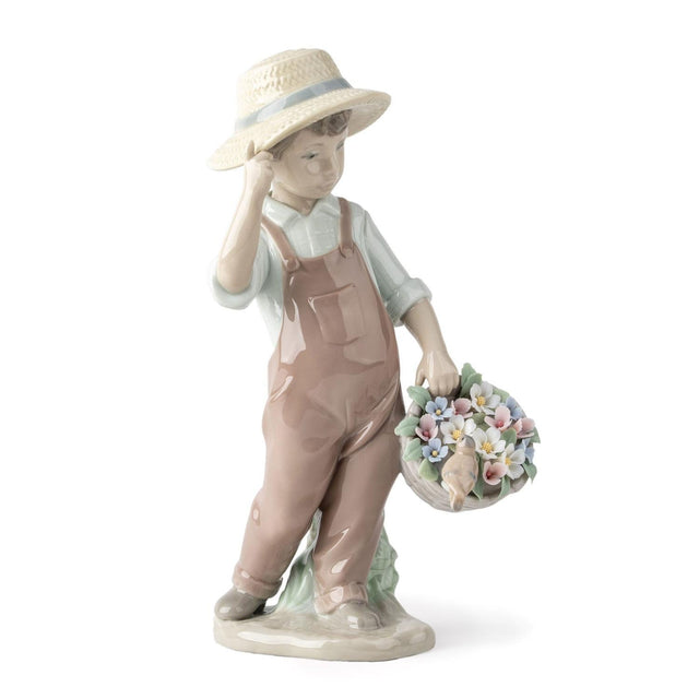 Statuetta Bimbo Quanta Allegria Lladrò in porcellana lucida 21x12 cm