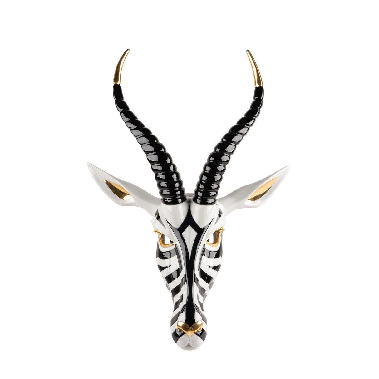 Maschera Antilope Lladrò in porcellana decorativa 57x39 cm