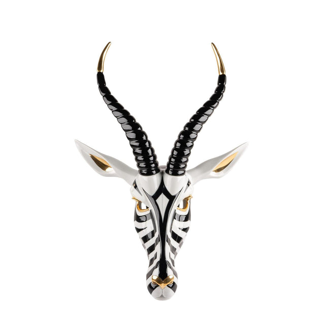 Maschera Antilope Lladrò in porcellana decorativa 57x39 cm