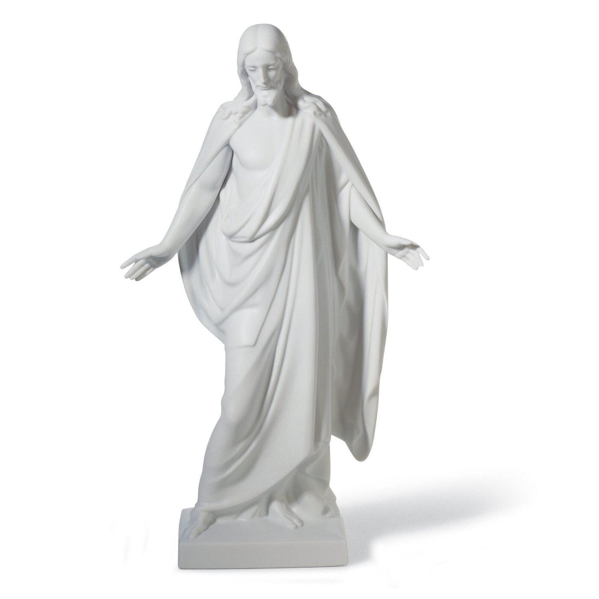 Scultura Cristo Piccolo Lladrò in porcellana bianca opaca 37x21 cm