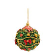 Pallina di Natale Palais Royal in resina verde con decoro 10 cm