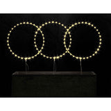 Decorazione luminosa Bizzotto circolare bianca 105 microled 35 cm